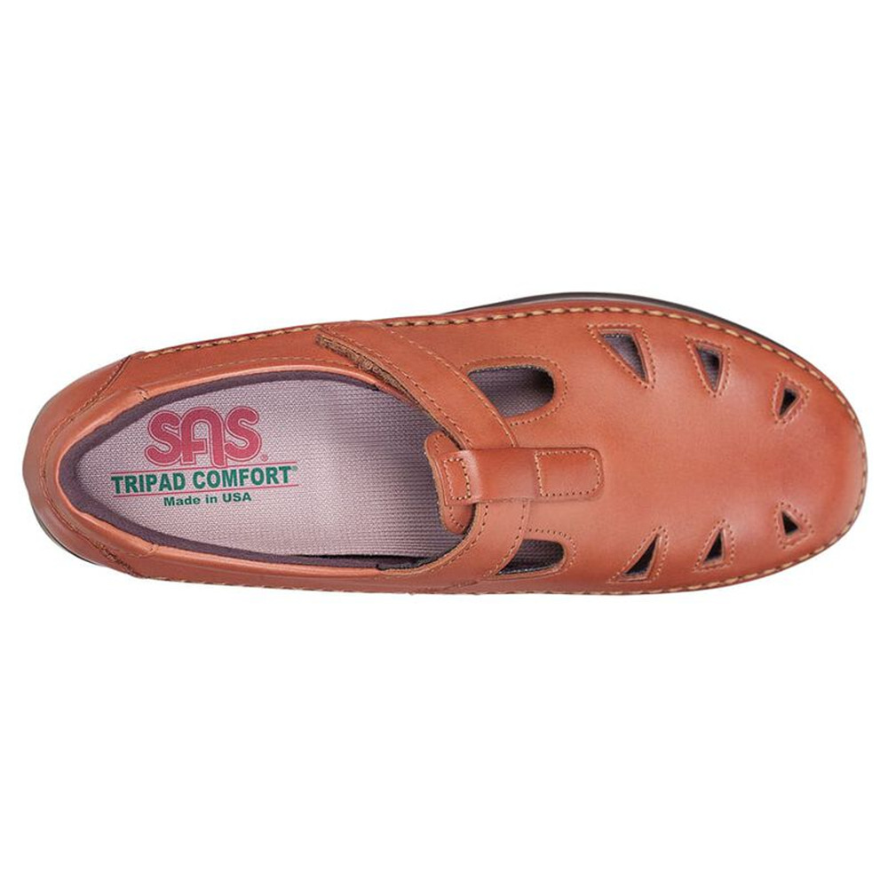 SAS Roamer Chestnut Brown Slip On Loafer Womens 7.5N Comfort Shoes New - Picture 8 of 12